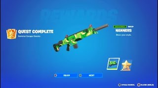 Fortnite Complete All Summer Escape 'The Quench' Quests Guide - How to Unlock Nanners Wrap Reward