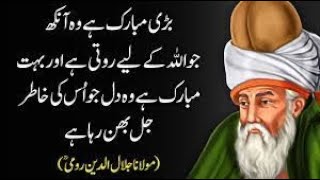 ALLAH Ki Yad Mein Kon Rota Hai | Molana Jalaluddin Rumi Life Changing Quotes