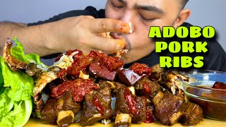 ADOBO PORK RIBS |  DANGGIT | ASMR EATING