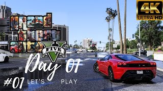 Grand Theft Auto V 4K GamePlay  1st Day | Ultra Graphics