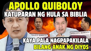 PASTOR APOLLO QUIBOLOY katuparan pala ng HULA NG BIBLIA, kaya pala nagpapakilalang ANAK NG DIYOS