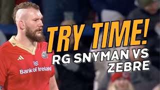 TRY TIME! | RG Snyman Scoring (Munster vs Zebre)