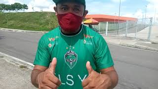 Bastidores da recepção feita pela torcida do Manaus FC, aos jogadores na chegada a arena.