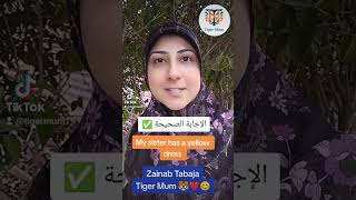 #tigermum#zainabtabaja الاجابة الصّحيحة ترتيب الجملة،جمل قصيرة لتعلّم الانجليزية للمبتدئين