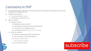 Comment in PHP | PHP Tutorial | How to use comments | Types of Comment