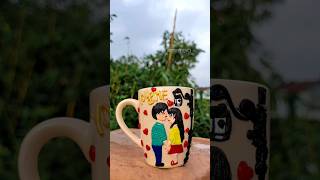 Gift idea for couple|Clay work|Coffee mug clay art#shortsvideo#youtubeshorts#youtubeshortsvideo