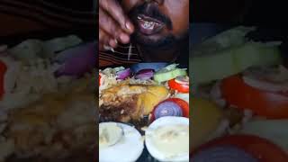 HUGE😜CHICKEN BIRYANI & EGG EATING #shorts