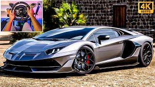 Lamborghini Aventador SVJ | Forza Horizon 5 - Steering Wheel Gameplay