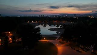 BEAUTIFUL  NIGHT SKY - ZAGREB AT NIGHT - NIGHT VIEW OF ZAGREB - SUNSET OVER CITY