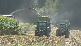 Auf der Jagd nach Mais der Claas Jaguar 980 und Claas Orbis 750  für eine Ganz Große Biogas Anlage i