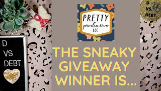 The sneaky Pretty Productive giveaway winner is…