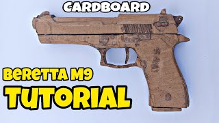 How to make CARDBOARD Beretta M9 | diy cardboard gun