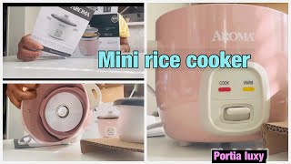 Aroma mini rice cooker/baby pink/Walmart clearance