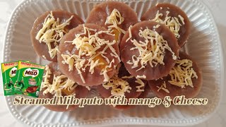 Steamed Milo Puto with mango & cheese...