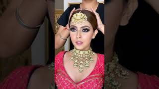 #shorts/bridal wedding makeup look/reception/engagement Makeup inspired by parul garg makeup artist