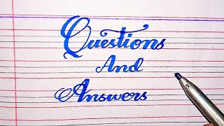 How to write Question and Answer in Cursive handwriting|Nabeel Ansari|#cursivehandwriting