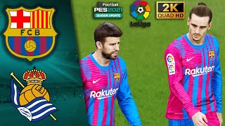 FC Barcelona vs Real Sociedad - without Messi, Depay, Garcia debut match | PES 2021 Realistic Mod