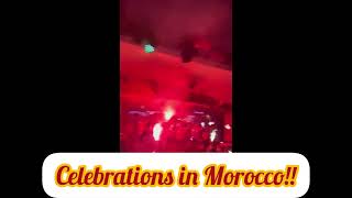 Celebrations in Morocco after clinching World Cup Semi Finals position!!