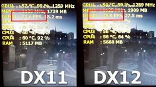 HITMAN - GT840m DX11 vs.  DX12