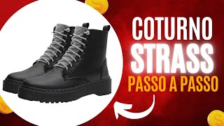 Coturno com strass passo a passo