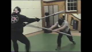 Light Sparring with Padded Staffs