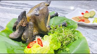 Cách luộc gà không cần nước hay còn gọi là Gà Hấp Muối sả tiêu xanh siêu ngon |Cook chicken no water