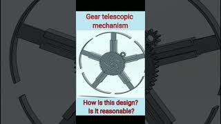 Gear Telescopic Mechanism: 3D Animation। #Shorts #Telescope