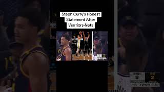 Steph Curry's Honest Statement After Warriors-Nets💞#nba #basketball #sports #shorts #trending