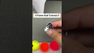 Flame nail art