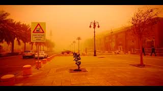 Walking through Sand Storm in Saudi Arabia || 4K