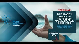 Circularity Showcase: the Product Circularity Data Sheet (PCDS) - 8 December 2020