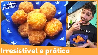 Como fazer BOLINHA DE QUEIJO DE 3 INGREDIENTES fácil e irresistível