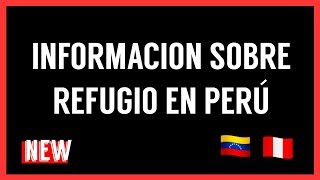 Informacion sobre Refugiados en Perú dada por ACNUR