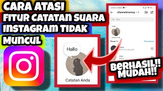 Cara Atasi Fitur Catatan Suara Di Instagram Tidak Muncul || Cara Atasi Ig Tidak Ada Catatan Suara