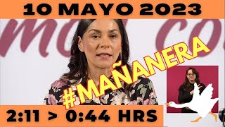 💩🐣 Conferencia de prensa matutina Miércoles 10 de Mayo 2023 Presidente AMLO de 2:11 a 0:44.