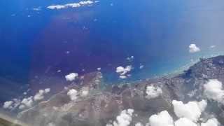 Flying over the Hawaiian islands