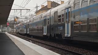 Transilien V Départ d'une Z20900 idfm US  208A a Massy Palaiseau + Sifflet