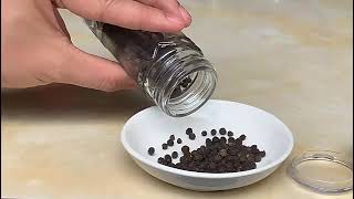 Premium spice black pepper 500gl 550gl 570gl 580gl glass jar with grinder 1 76 oz 50 gram OEM ODM