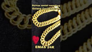 musik nya bikin nagih,gelang Coco 30gram emas 24K