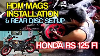 HONDA RS 125 FI HDM MAGS INSTALLATION | REAR DISC PLATE CONVERTION | PAANO KINABIT AT OKAY NGA BA ?