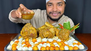 BUFFALO NALLI AND QUAIL EGGS WITH RICE EATING SHOW