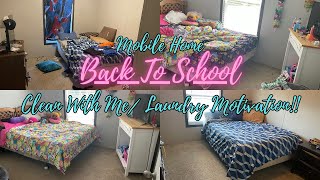 🙌🏾NEW”Mobile Home Back To School Clean With Me/Laundry Motivation