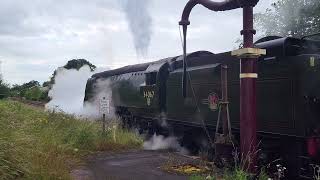 34067 'Tangmere' departs Appleby with 'The Dalesman'