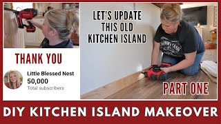 DIY kitchen island makeover part one | Mobile home updates | THANK YOU for 50K Subscribers