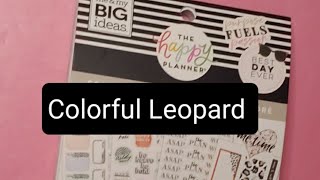 New! Happy Planner Colorful Leopard Sticker Book