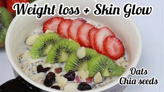 Easy and Healthy High Protein Breakfast OverNight Soaked Oats | Glowing Skin Recipe