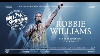 Robbie Williams beim Schladminger Ski Opening 2023 - Pressekonferenz auf der Reiteralm