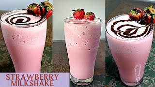 HOW TO MAKE STRAWBERRY MILKSHAKE | 2 INGREDIENTS ONLY!