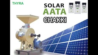 THYRA 50HP VFD WORKING ON SOLAR AATA CHAKI, 50HP VFD आटा चक्की सोलर पर काम कर रही है