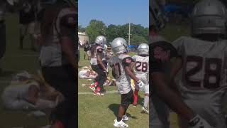 👀Check out Jon Jon w/ the good hit!! #davidonthedaily #youtubeshorts #football #youthfootball #8u